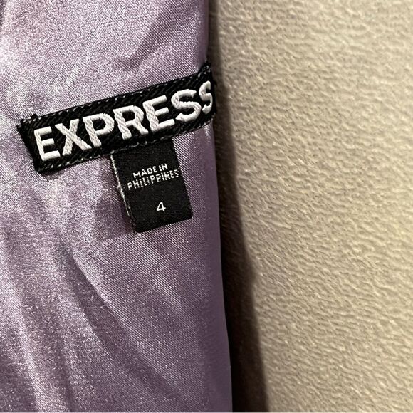 Express lilac color flutter Sleeves Mini v-neck Sundress size 4 - Picture 11 of 13